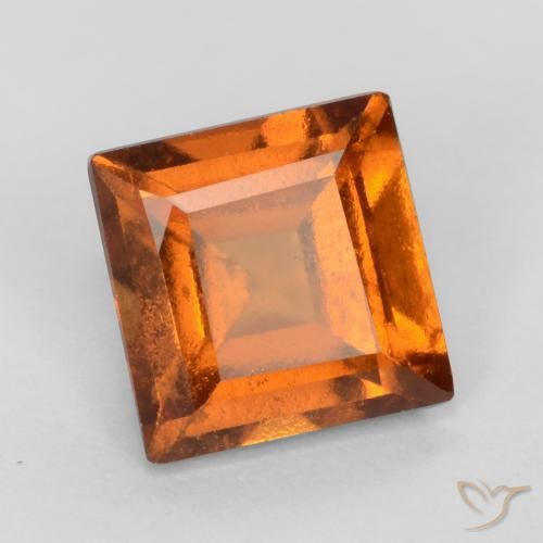 granate hessonita Naranja medio natural de 1.16 ct, Cuadrado, VS-SI
