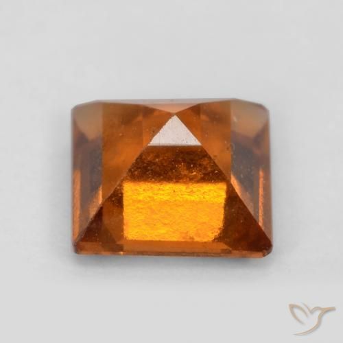 granate hessonita Naranja medio natural de 1.16 ct, Cuadrado, VS-SI