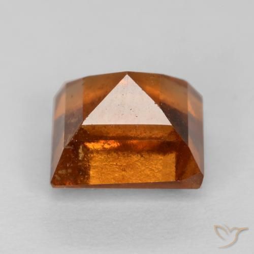 granate hessonita Naranja oscuro natural de 1.43 ct, Cuadrado, VS-SI