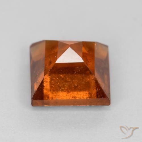 granate hessonita Naranja oscuro natural de 1.44 ct, Cuadrado, VS-SI