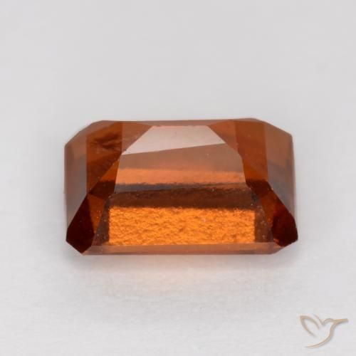 granate hessonita Ámbar naranja natural de 1.29 ct, Corte Octágono / Esmeralda, VS-SI