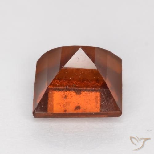 granate hessonita Naranja oscuro natural de 1.36 ct, Cuadrado, VS