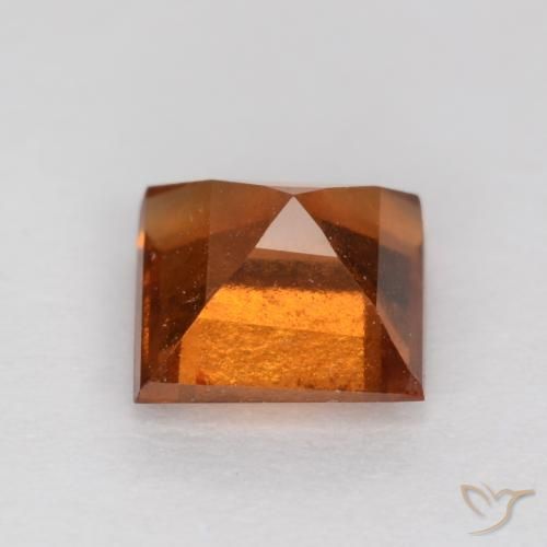 granate hessonita Naranja oscuro medio natural de 0.91 ct, Cuadrado, VS