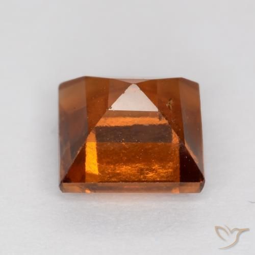 granate hessonita Ámbar naranja natural de 1.44 ct, Cuadrado, VS