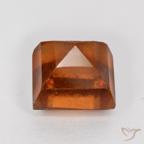 granate hessonita Ámbar naranja natural de 1.68 ct, Cuadrado, SI