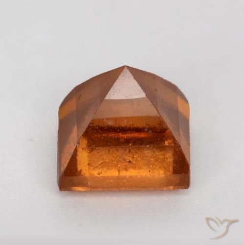 granate hessonita Naranja oscuro medio natural de 1.00 ct, Cuadrado, SI