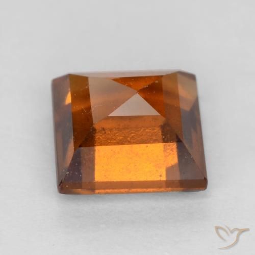 granate hessonita Naranja oscuro natural de 1.32 ct, Cuadrado, VS