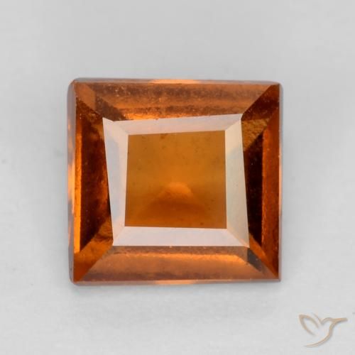 1.19ct Natural Naranja oscuro medio granate hessonita, Cuadrado, VS