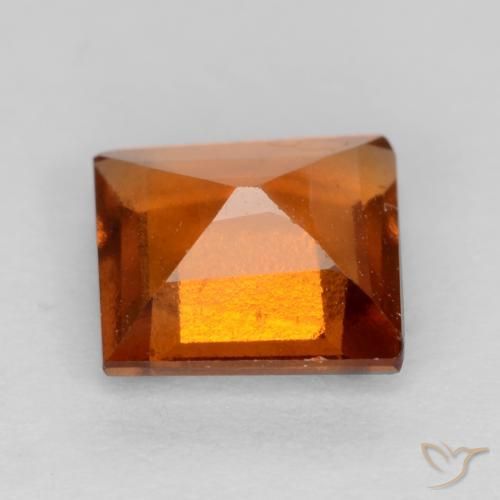 granate hessonita Naranja oscuro medio natural de 1.19 ct, Cuadrado, VS