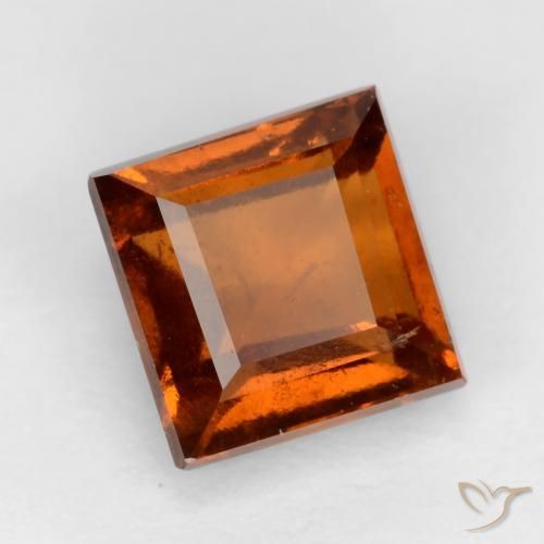 granate hessonita Ámbar naranja natural de 1.50 ct, Cuadrado, VS