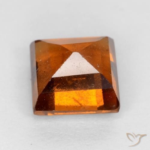 granate hessonita Ámbar naranja natural de 1.50 ct, Cuadrado, VS