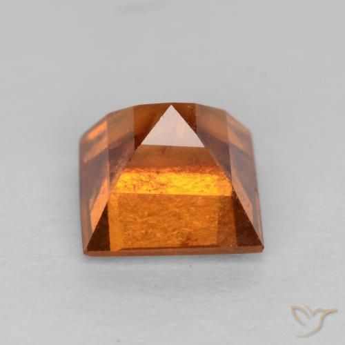 granate hessonita Naranja oscuro medio natural de 0.97 ct, Cuadrado, VS-SI