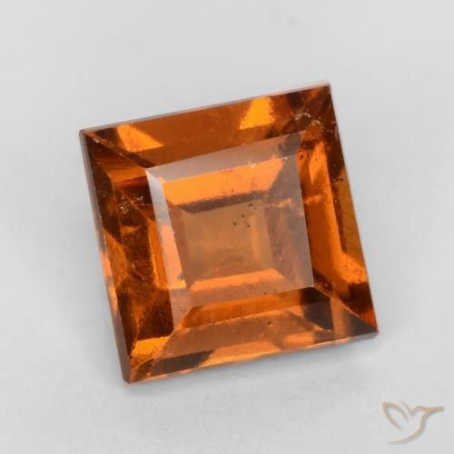 granate hessonita Naranja oscuro medio natural de 1.21 ct, Cuadrado, VS-SI