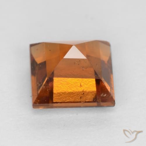granate hessonita Naranja oscuro medio natural de 1.21 ct, Cuadrado, VS-SI