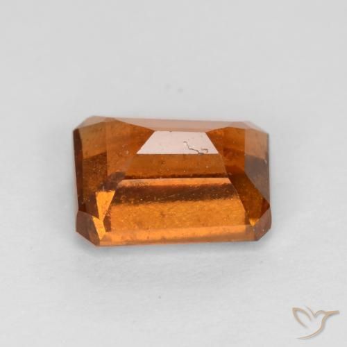 granate hessonita Naranja oscuro medio natural de 1.28 ct, Corte Octágono / Esmeralda, VS-SI
