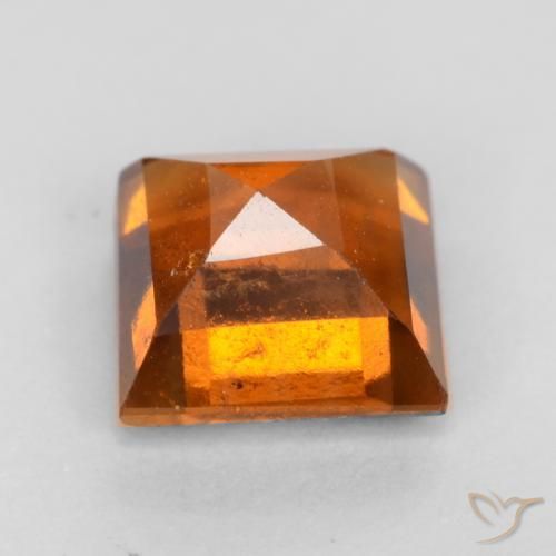 granate hessonita Naranja oscuro natural de 1.42 ct, Cuadrado, VS-SI