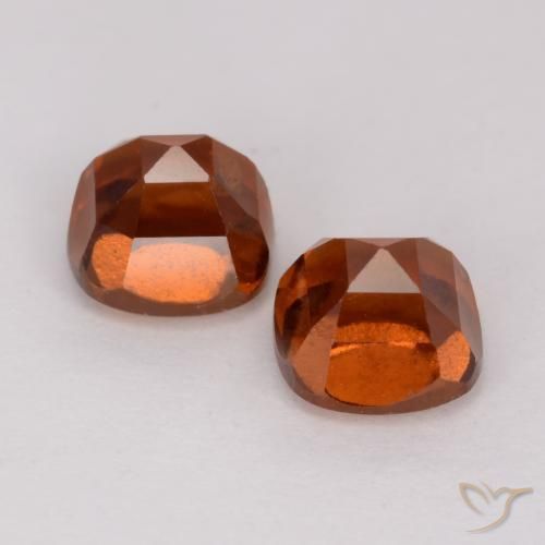 Gemas de granate hessonita Ámbar naranja natural de 3.16 ct, Forma Cojín, VS