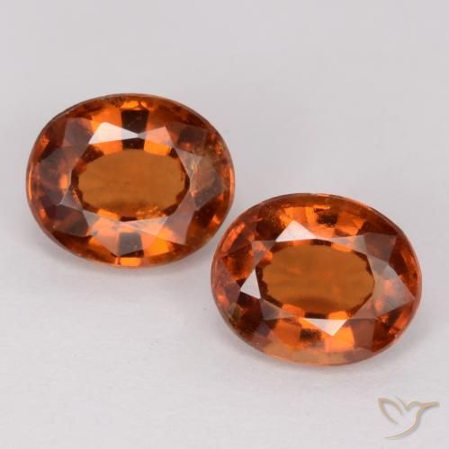 3.54ctw Natural Naranja medio Granate Hessonita, Ovalada, VS-SI