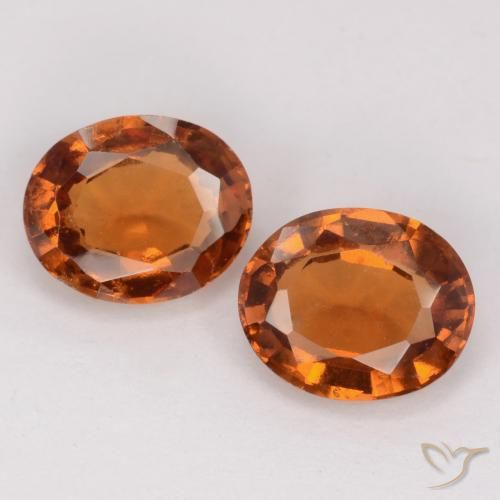 2.78ctw Natural Naranja oscuro medio Granate Hessonita, Ovalada, VS