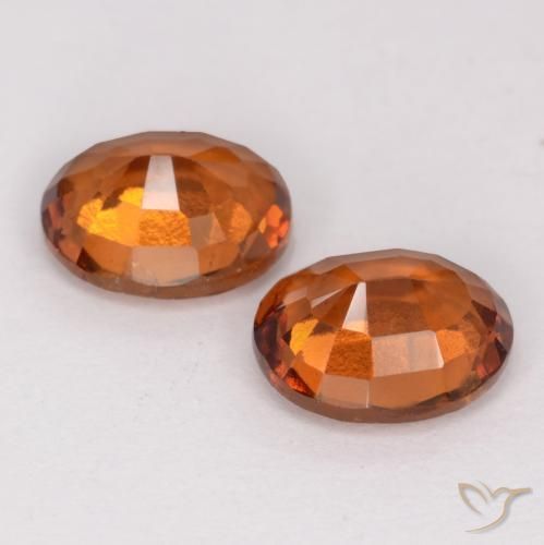 Gemas de granate hessonita Naranja oscuro medio natural de 2.78 ct, Ovalada, VS
