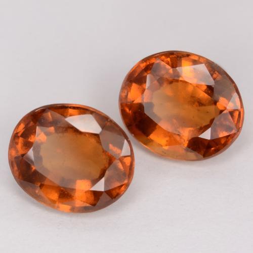 Gemas de granate hessonita naranja natural de 4,63 ct, corte óvalo, VS