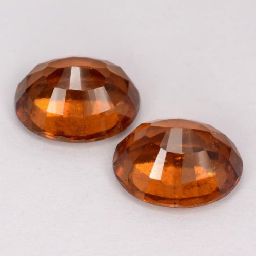 Gemas de granate hessonita naranja natural de 4,63 ct, corte óvalo, VS