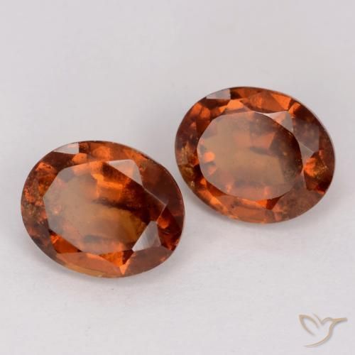 Gemas de granate hessonita Ámbar naranja natural de 3.32 ct, Ovalada, VS-SI