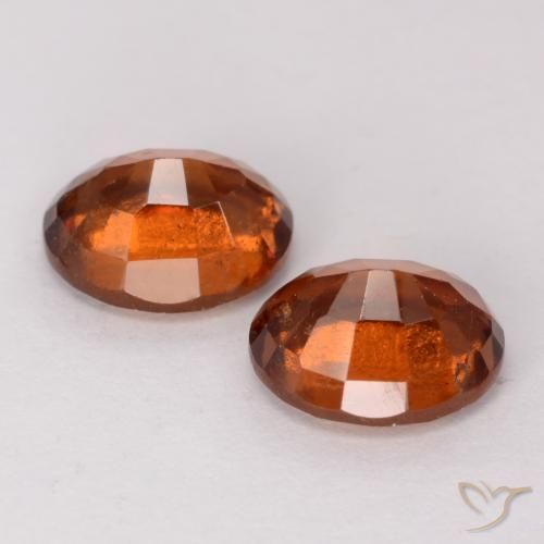 Gemas de granate hessonita Ámbar naranja natural de 3.32 ct, Ovalada, VS-SI