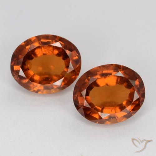 3.82ctw Natural Ámbar naranja Granate Hessonita, Ovalada, VS-SI