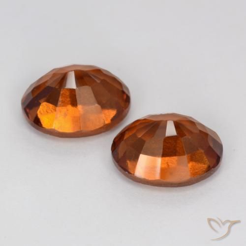 Gemas de granate hessonita Ámbar naranja natural de 3.82 ct, Ovalada, VS-SI