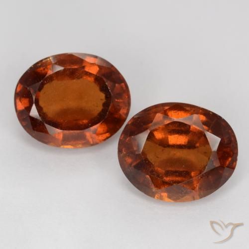 Gemas de granate hessonita naranja natural de 4,64 ct, corte óvalo, VS-SI