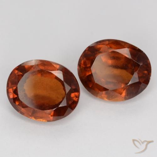 Gemas de granate hessonita naranja natural de 4,64 ct, corte óvalo, VS-SI