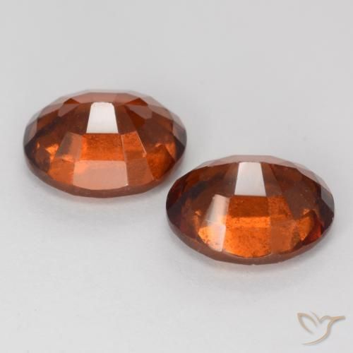 Gemas de granate hessonita naranja natural de 4,64 ct, corte óvalo, VS-SI