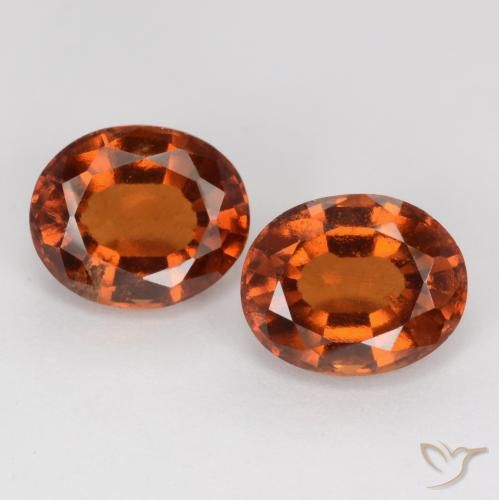 4.94ctw Natural Naranja medio Granate Hessonita, Ovalada, VS-SI