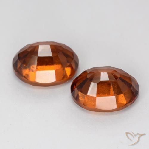 Gemas de granate hessonita Naranja medio natural de 4.94 ct, Ovalada, VS-SI