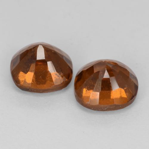 Gemas de granate hessonita naranja natural de 2,72 ct, corte cojín, VS