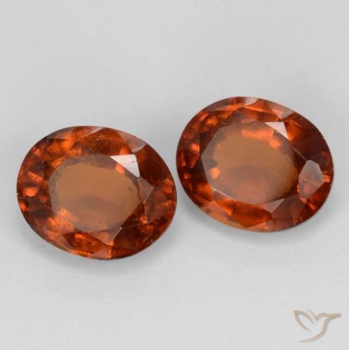 Gemas de granate hessonita Ámbar naranja natural de 4.27 ct, Ovalada, VS-SI