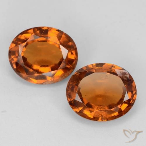 3.76ctw Natural Ámbar naranja Granate Hessonita, Ovalada, VS-SI