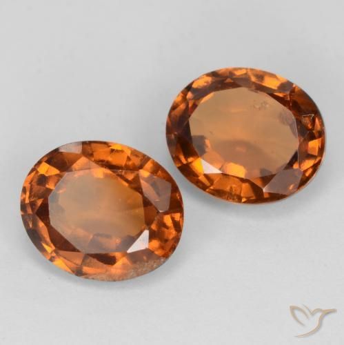 Gemas de granate hessonita Ámbar naranja natural de 3.76 ct, Ovalada, VS-SI
