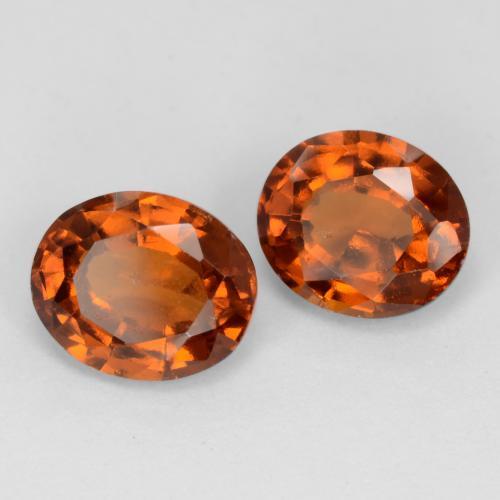 Gemas de granate hessonita Ámbar naranja natural de 3.11 ct, Corte Óvalo, VS