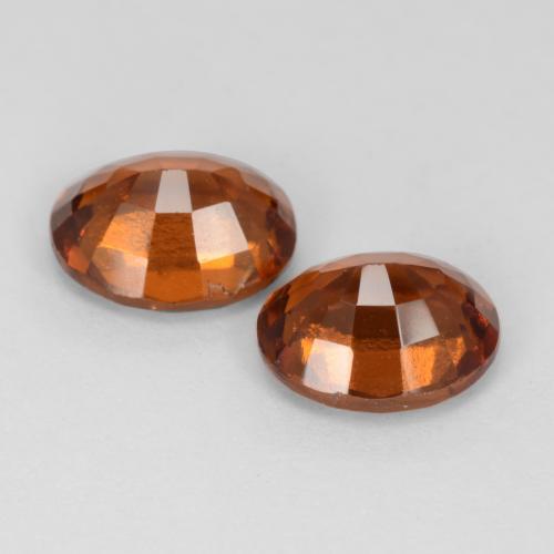 Gemas de granate hessonita Ámbar naranja natural de 3.11 ct, Corte Óvalo, VS