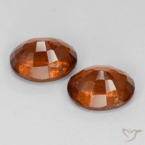 Gemas de granate hessonita Naranja oscuro natural de 3.67 ct, Ovalada, VS-SI