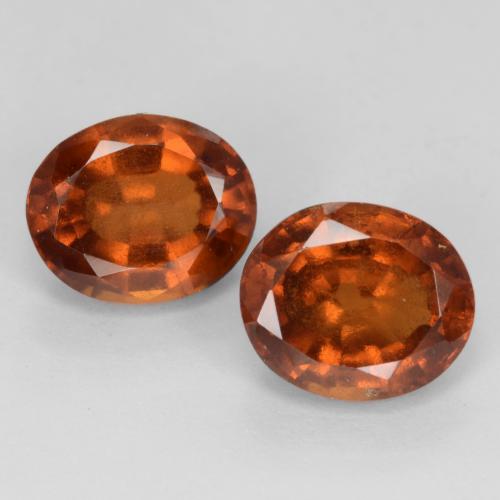 Gemas de granate hessonita naranja natural de 4,86 ct, corte óvalo, VS