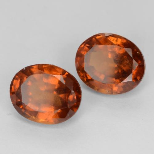 Gemas de granate hessonita naranja natural de 4,86 ct, corte óvalo, VS