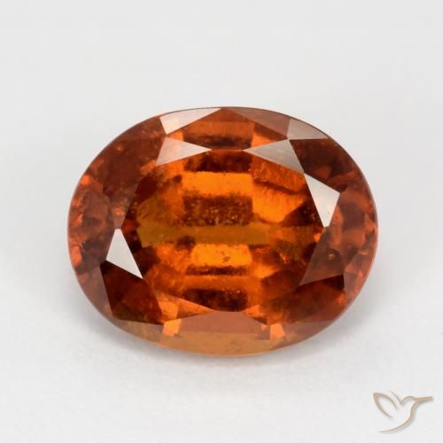 2.89ct Natural Naranja rojizo Granate Hessonita, Ovalada, VS-SI