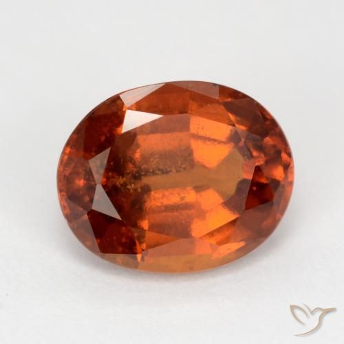 granate hessonita Naranja rojizo natural de 2.89 ct, Ovalada, VS-SI