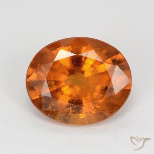 2.36ct Natural Naranja oscuro Granate Hessonita, Ovalada, SI