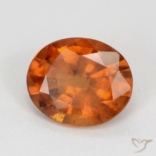 granate hessonita Naranja oscuro natural de 2.36 ct, Ovalada, SI