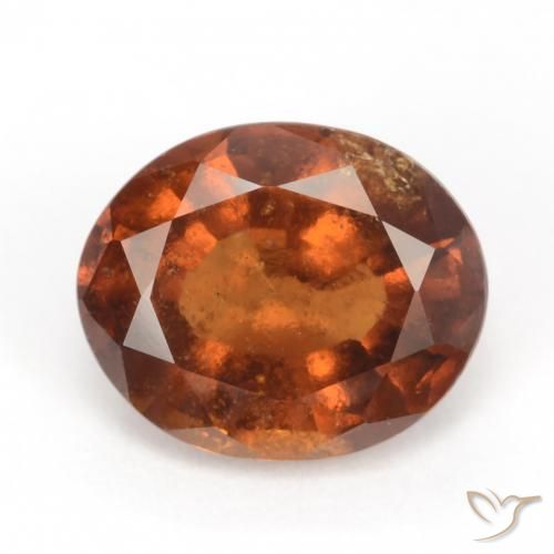 2.51ct Natural Naranja oscuro Granate Hessonita, Ovalada, VS-SI