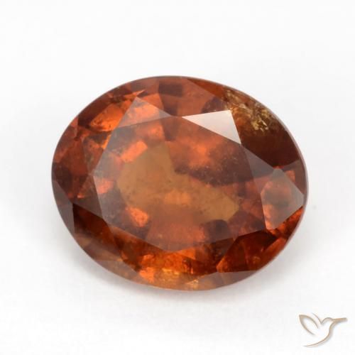 granate hessonita Naranja oscuro natural de 2.51 ct, Ovalada, VS-SI